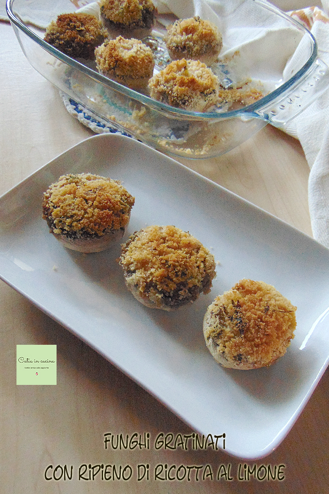 baked mushrooms with lemon ricotta filling