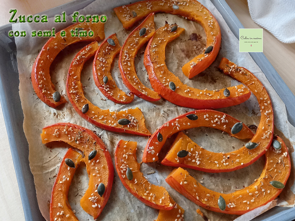 baked pumpkin gratin with seeds