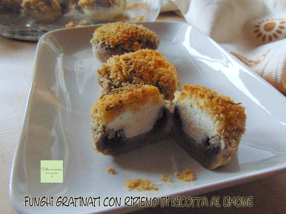 baked stuffed ricotta mushrooms