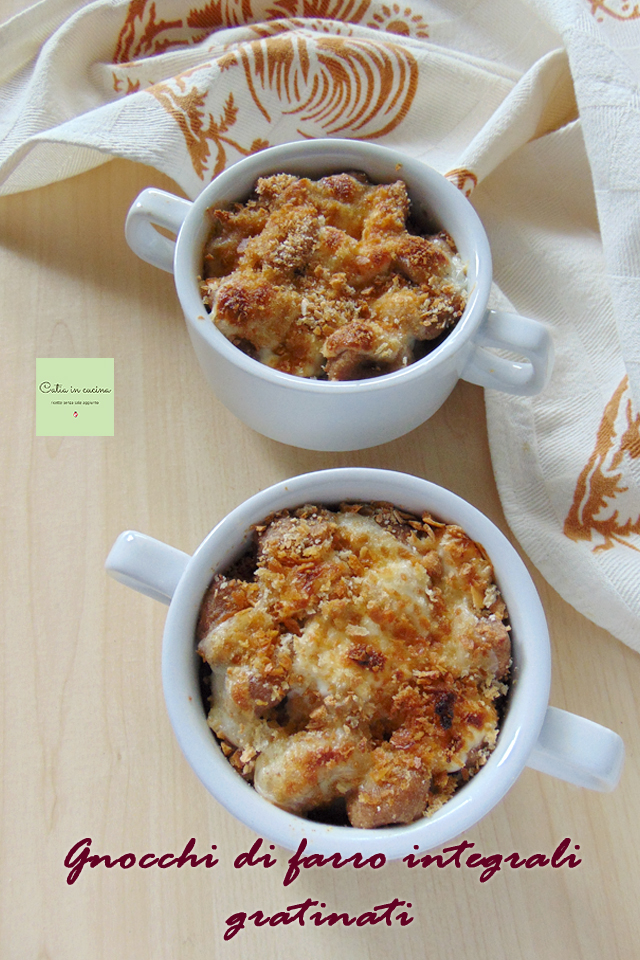 baked whole wheat spelt gnocchi