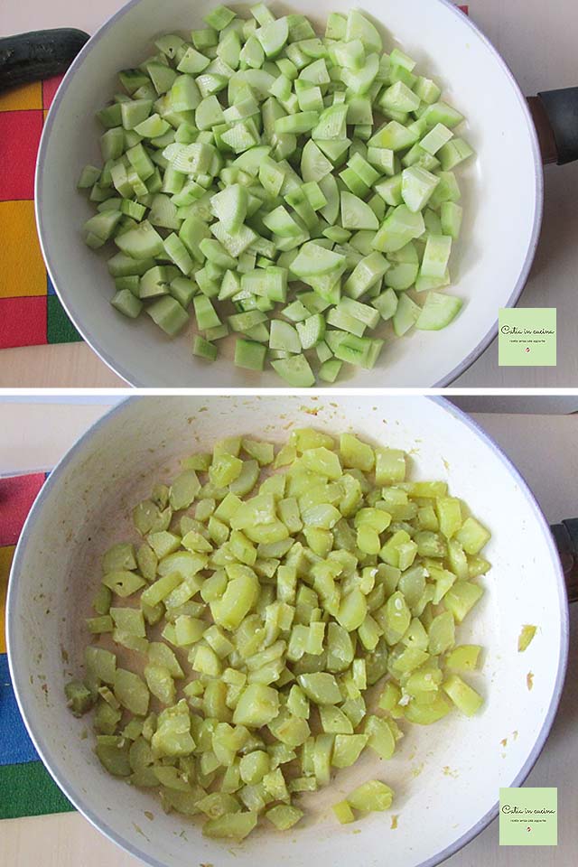 cooking cucumbers with ginger - steps