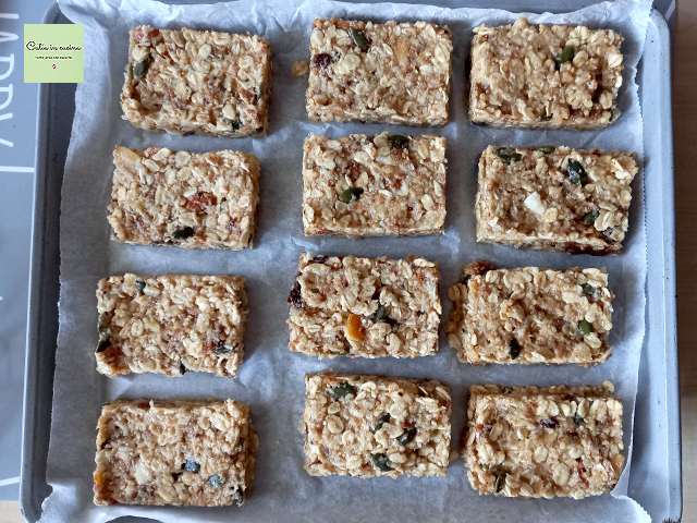 bars with apple, kiwi, and kefir smoothie