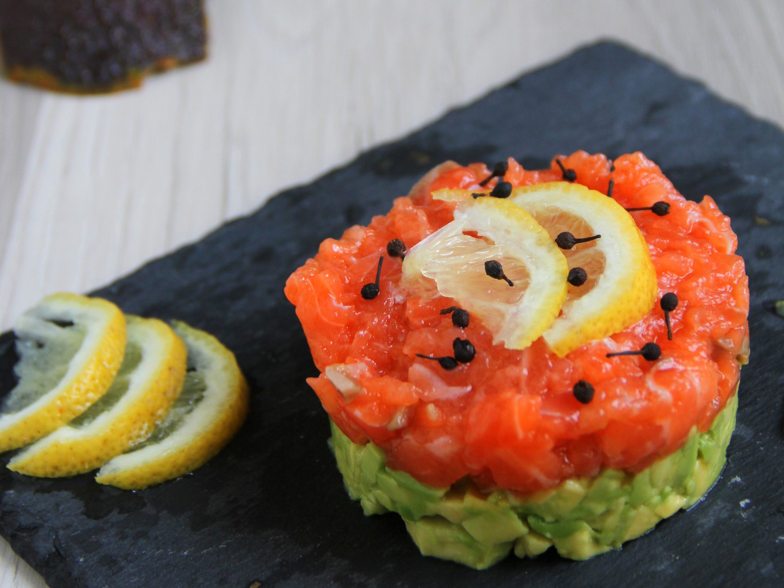 Marinated Salmon and Avocado Tartare