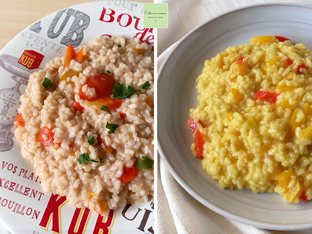 Bell Pepper Risotto in Two Versions