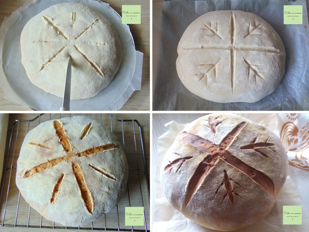 bread with autolysis decorations