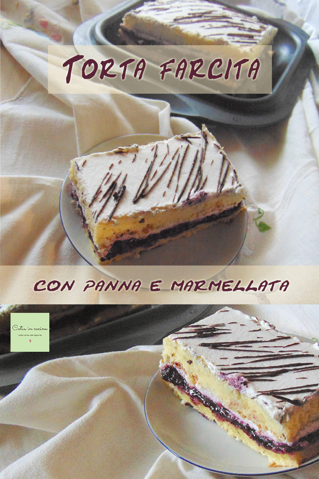 cake filled with cream and jam