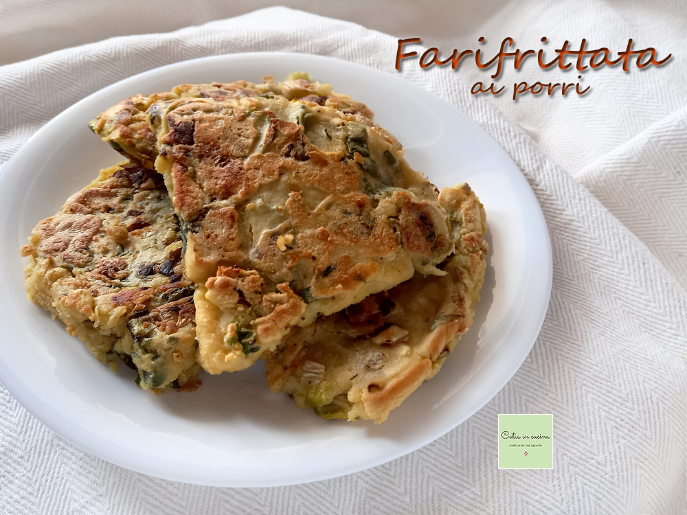 chickpea flour frittata with leeks