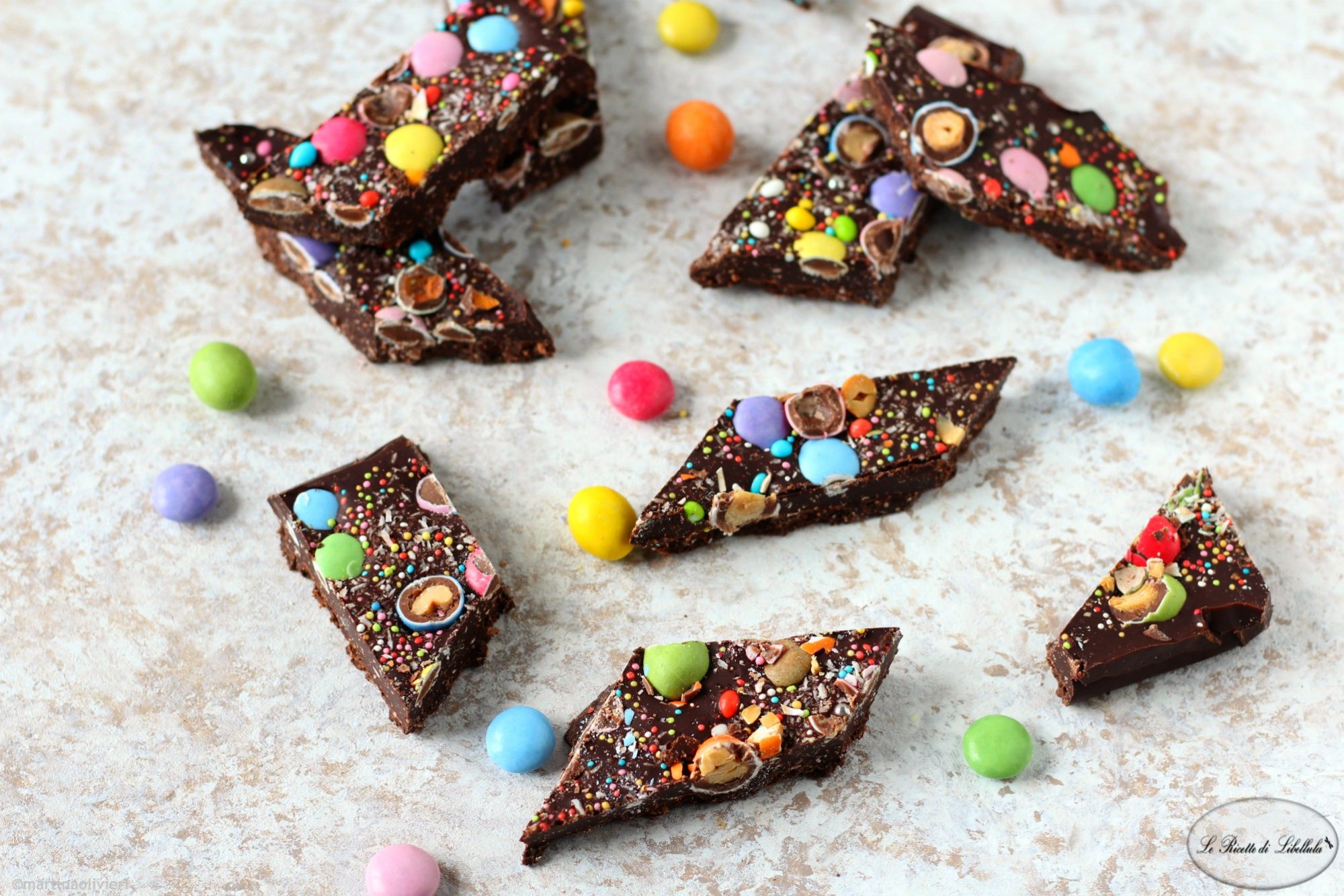 Chocolate Bars with Colorful Sprinkles