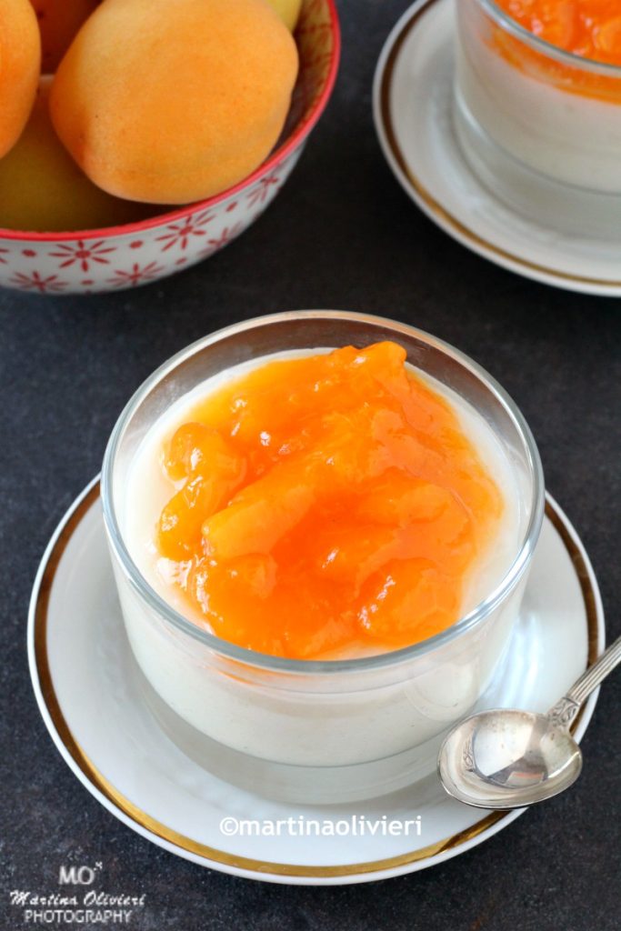 Coconut and White Chocolate Pudding with Caramelized Apricots