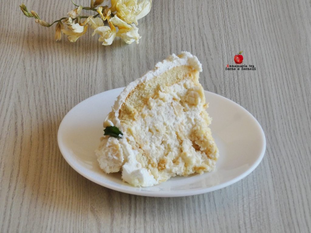 coconut zuccotto slice