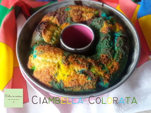 colorful bundt cake freshly baked