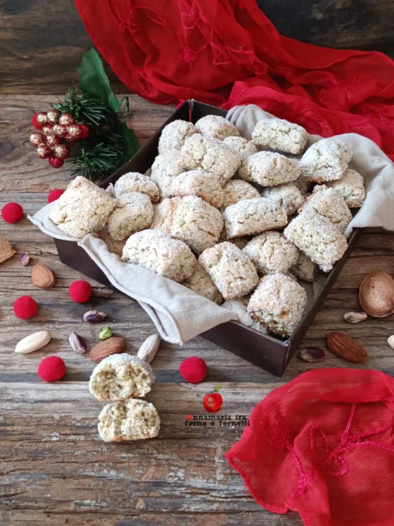 cookies with almonds and pistachios for Christmas