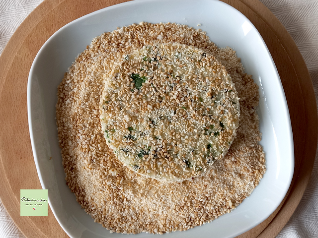 breadcrumb and sesame breading