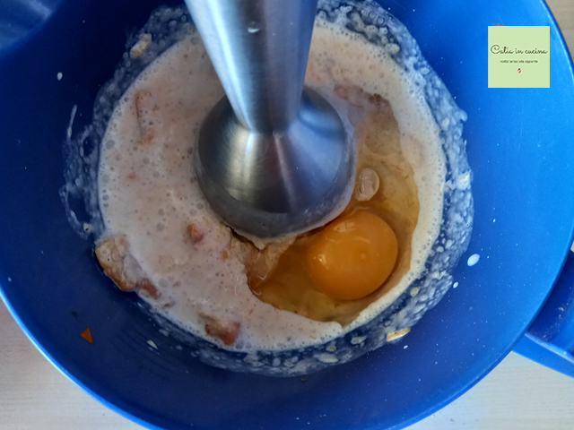 cream and egg addition