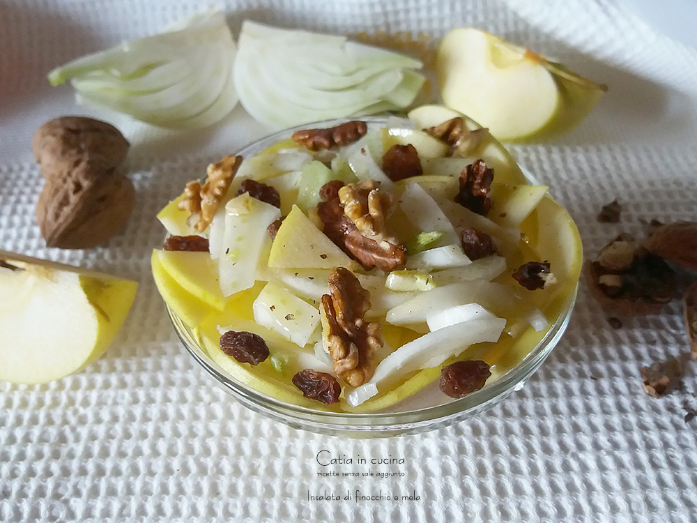 Fennel Salad with Walnuts and Raisins (and Apple)