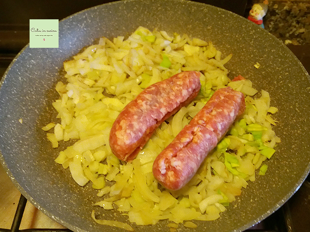 leek, fennel, sausage