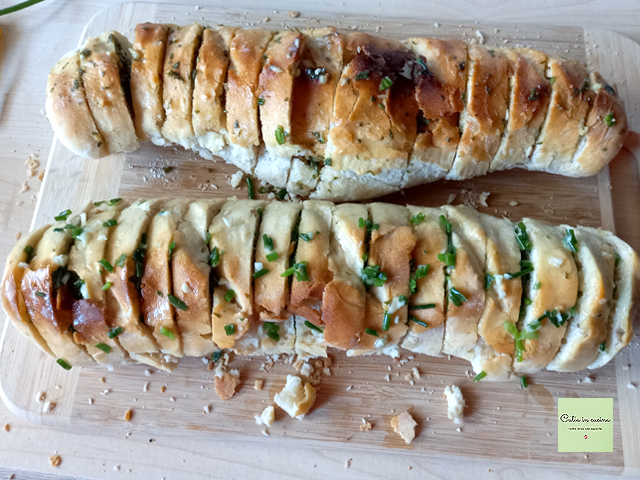 brush the bread with aromatic butter