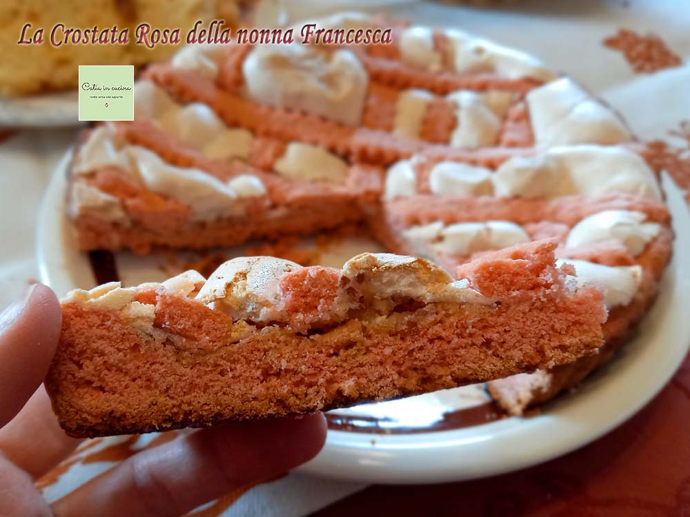 slice of grandma Francesca's pink tart