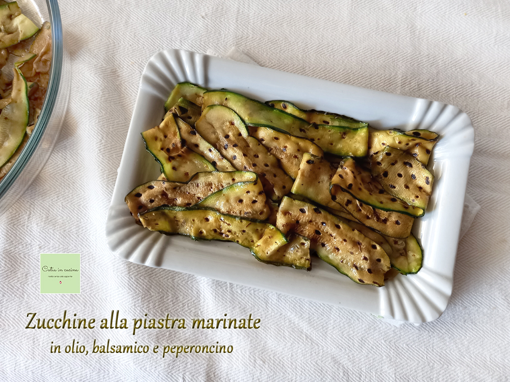 grilled marinated zucchini