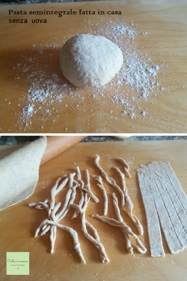 homemade eggless pasta - steps