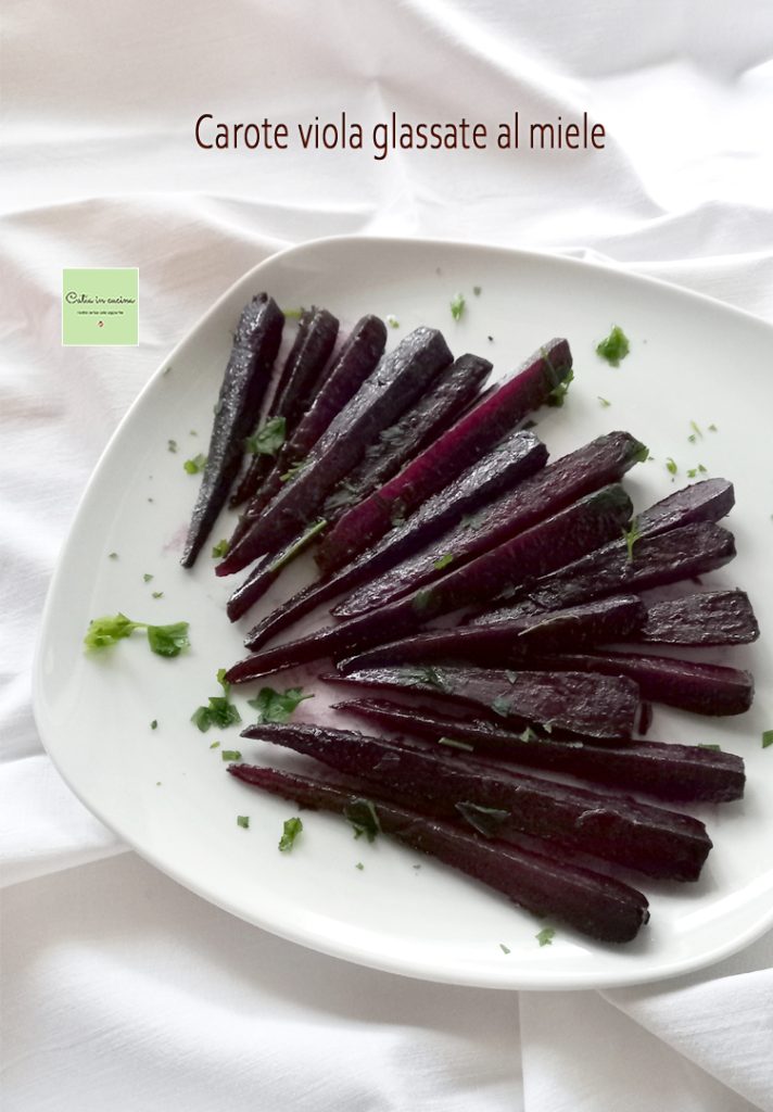 honey glazed purple carrots