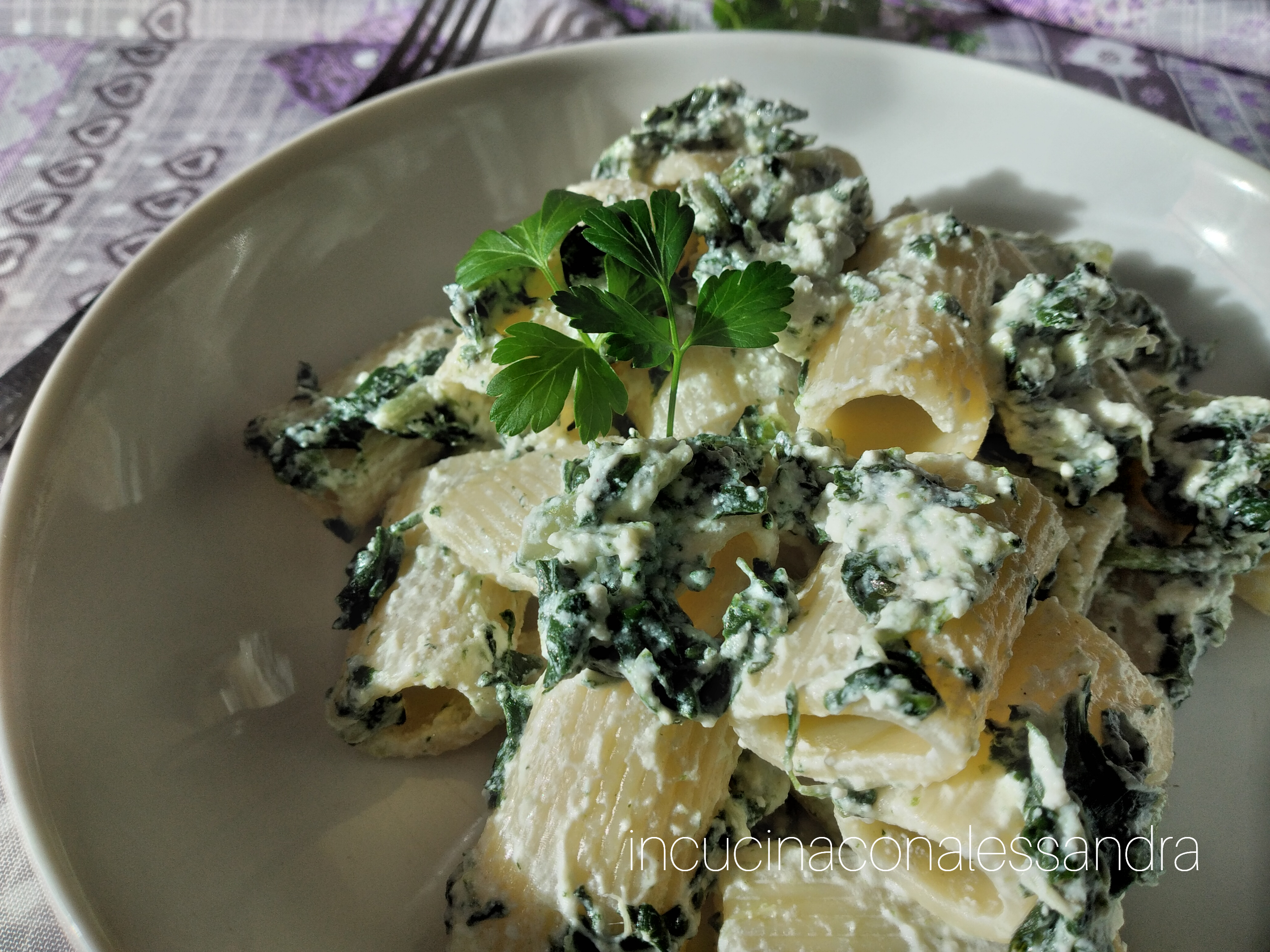 Pasta with Ricotta and Swiss Chard