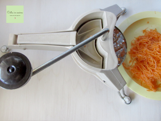 julienned carrots with manual grater