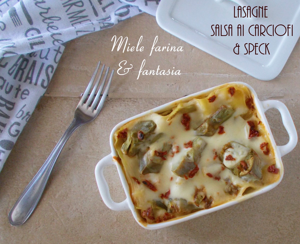 Lasagna with Artichoke Sauce and Speck
