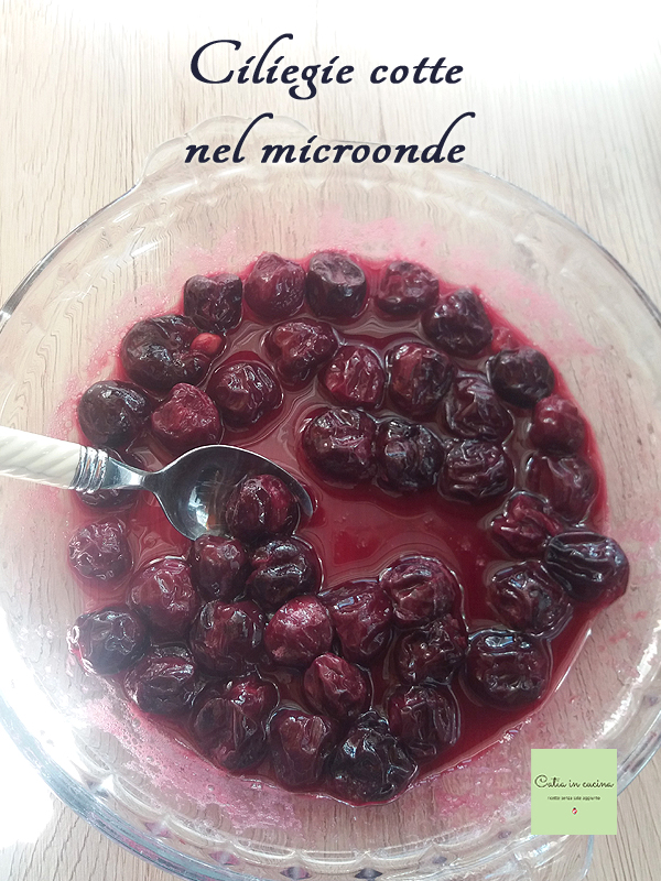 microwave-cooked syrup-like cherries