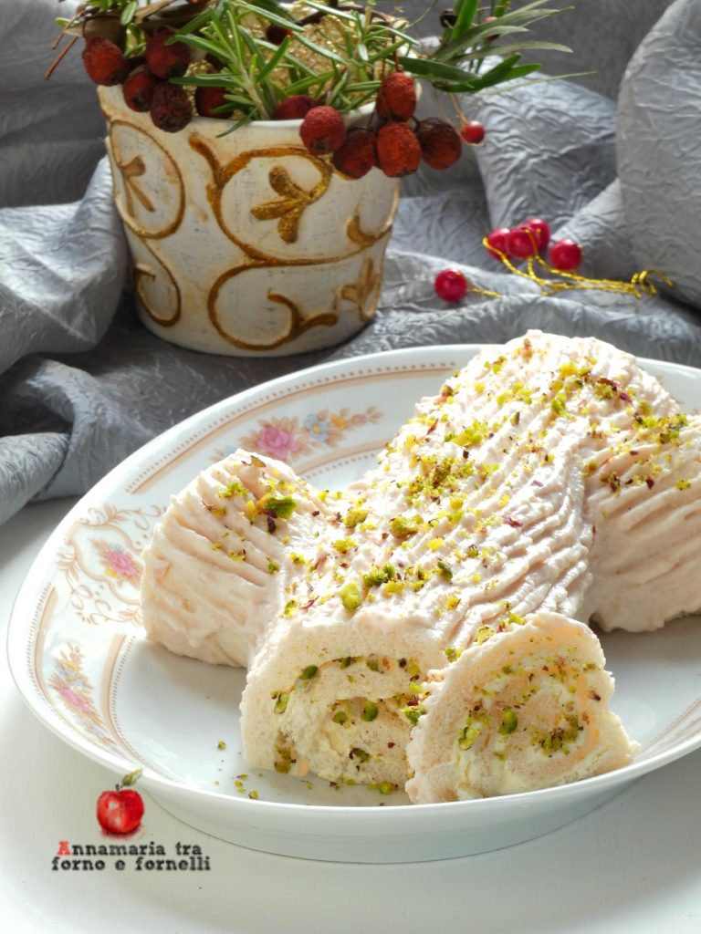 mortadella and pistachio log