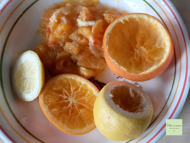 orange and lemon residues