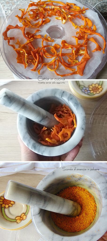 orange peel powder - steps