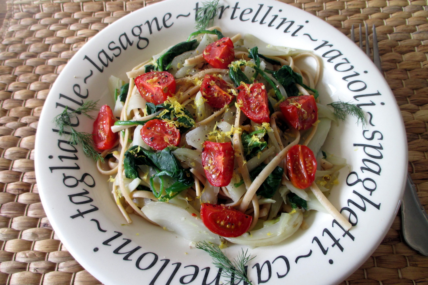 Pasta with Fennel and Spinach