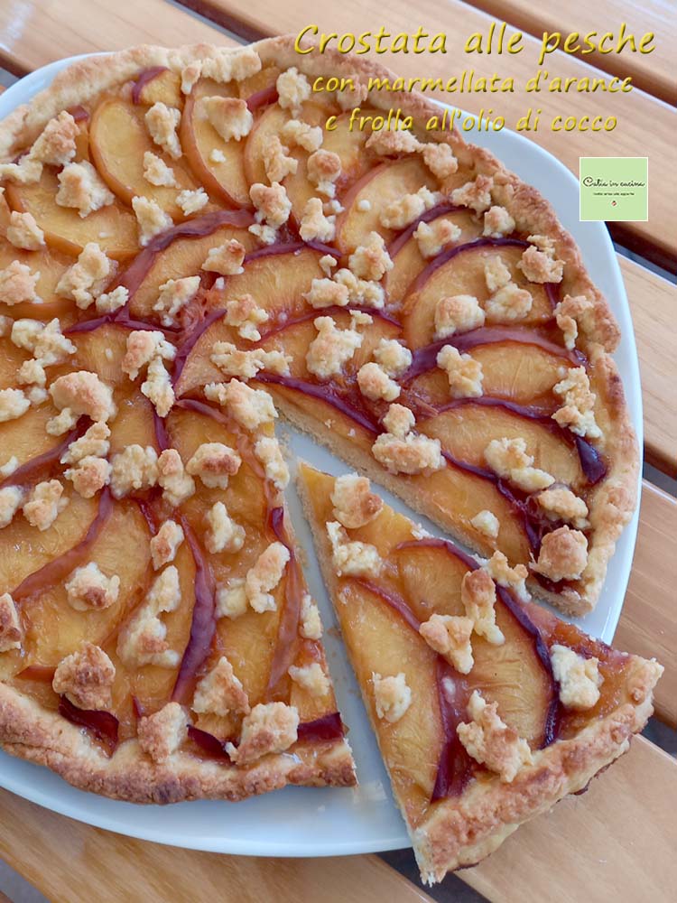 peach tart with orange marmalade