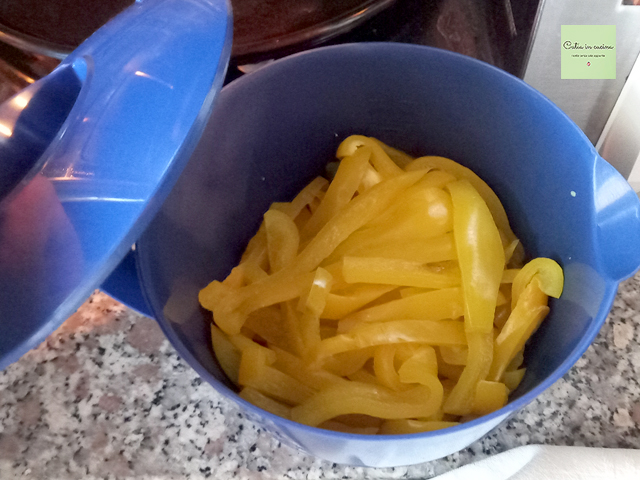 cook the peppers in the microwave