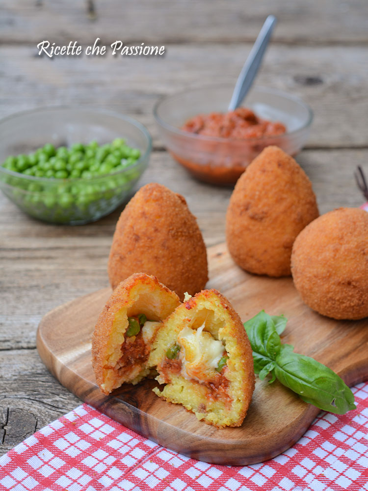 rice balls with meat sauce