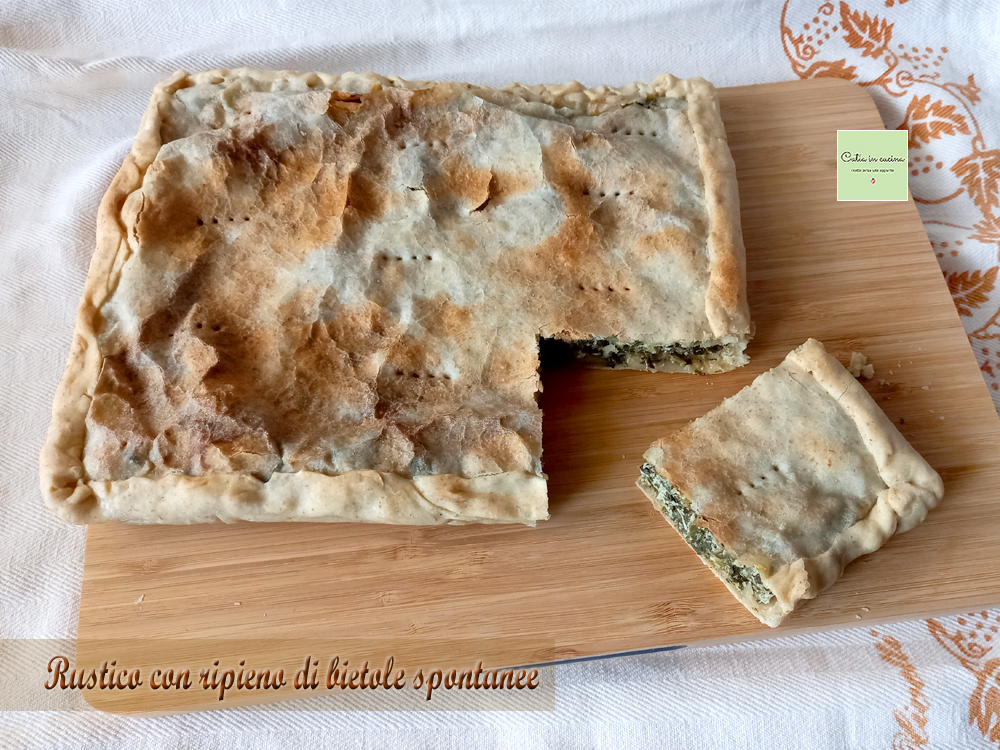 Rustic Pie Filled with Wild Swiss Chard