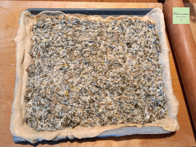 filling of sautéed Swiss chard and ricotta