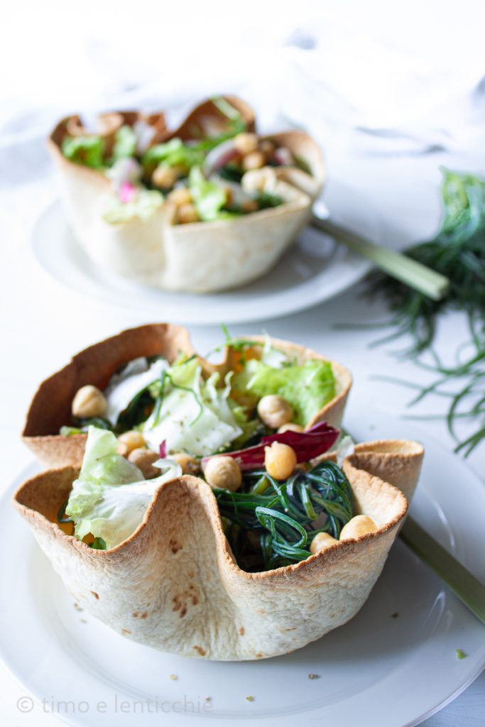 Salad Baskets with Agretti