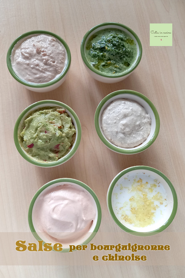 sauces for bourguignonne and chinoise