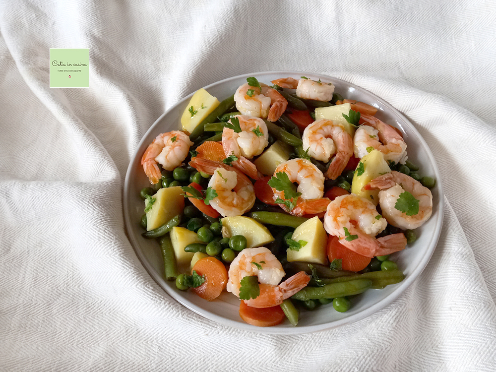 Shrimp and Mixed Vegetable Salad