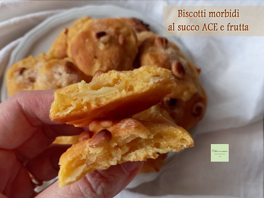 soft cookies with ace juice and fruit