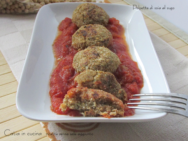 soy meatballs in tomato sauce