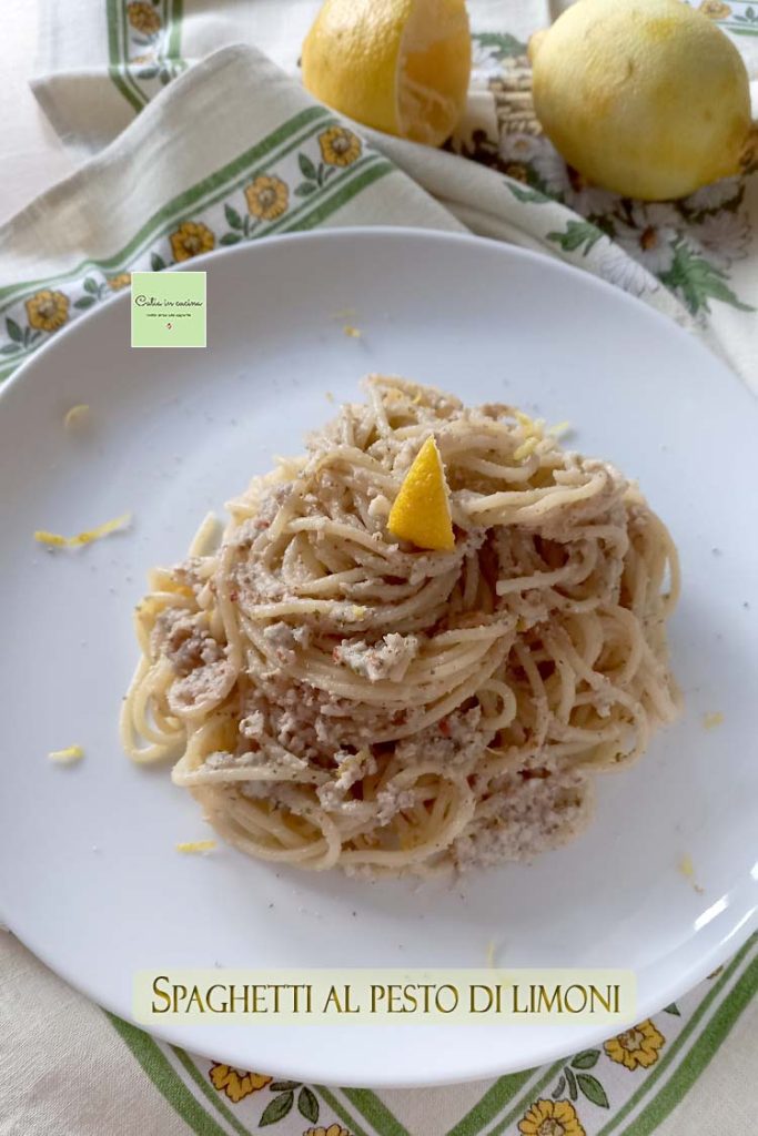 spaghetti with lemon pesto
