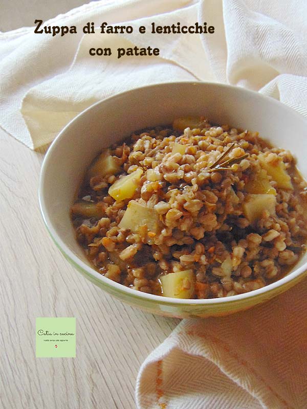 spelt and lentil soup with potatoes