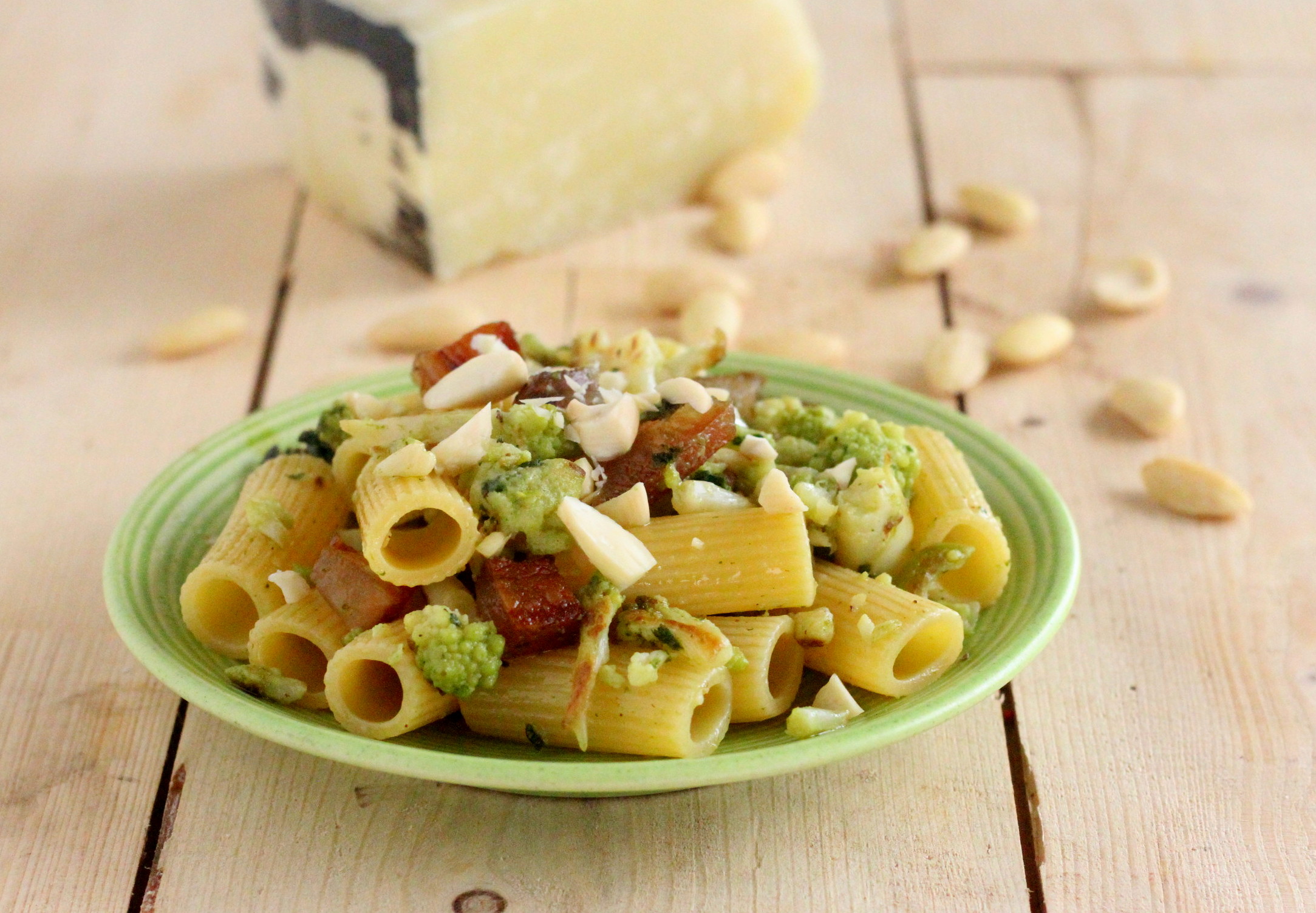 Rigatoni with Romanesco Broccoli and Almonds