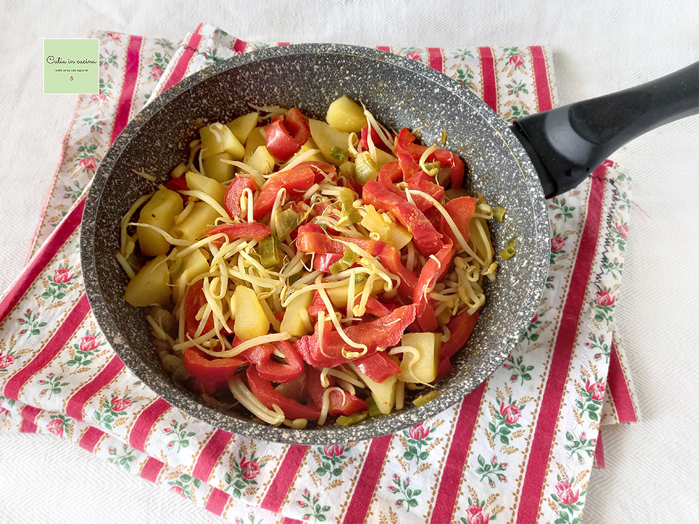 Stir Fry of Vegetables and Sprouts