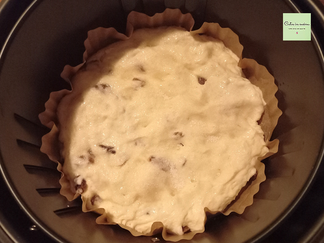 dough spread in the paper basket