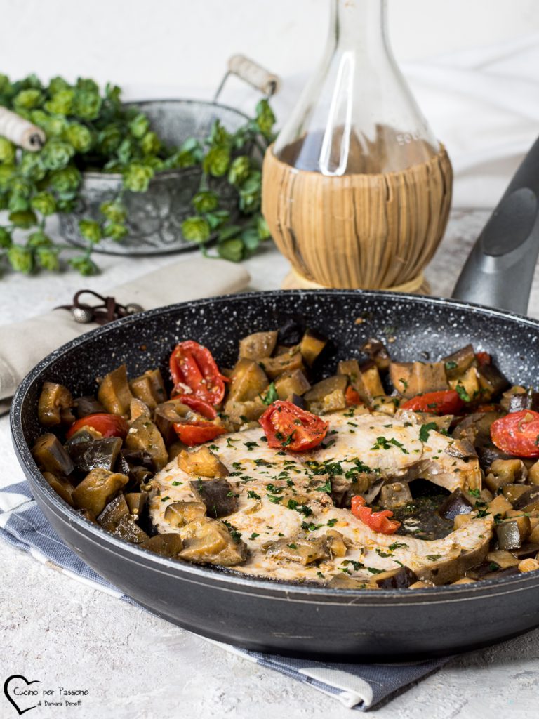 swordfish with eggplants