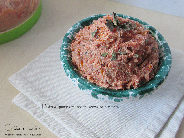 unsalted dried tomato and tofu pesto